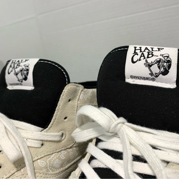 Vintage Vans x Baker Skateboards Tan Bandana Half Cab Suede Mids 1992 Size 12 - Picture 6 of 13